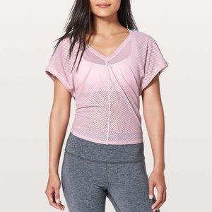 Lululemon Ahead By Miles Short Sleeve -“Petals”